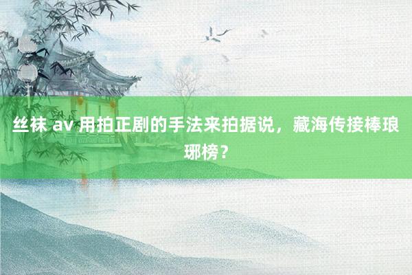 丝袜 av 用拍正剧的手法来拍据说，藏海传接棒琅琊榜？