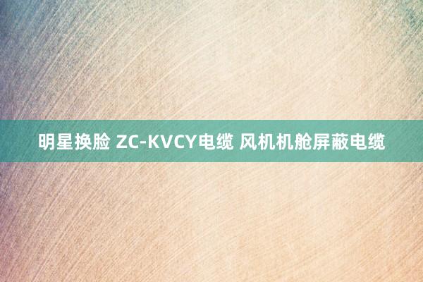 明星换脸 ZC-KVCY电缆 风机机舱屏蔽电缆