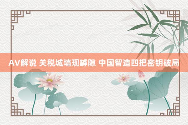 AV解说 关税城墙现罅隙 中国智造四把密钥破局