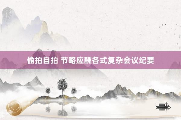 偷拍自拍 节略应酬各式复杂会议纪要