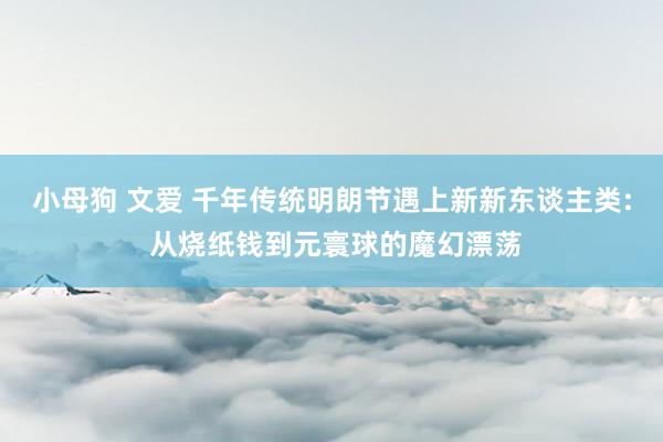 小母狗 文爱 千年传统明朗节遇上新新东谈主类: 从烧纸钱到元寰球的魔幻漂荡