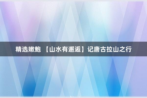 精选嫩鲍 【山水有邂逅】记唐古拉山之行